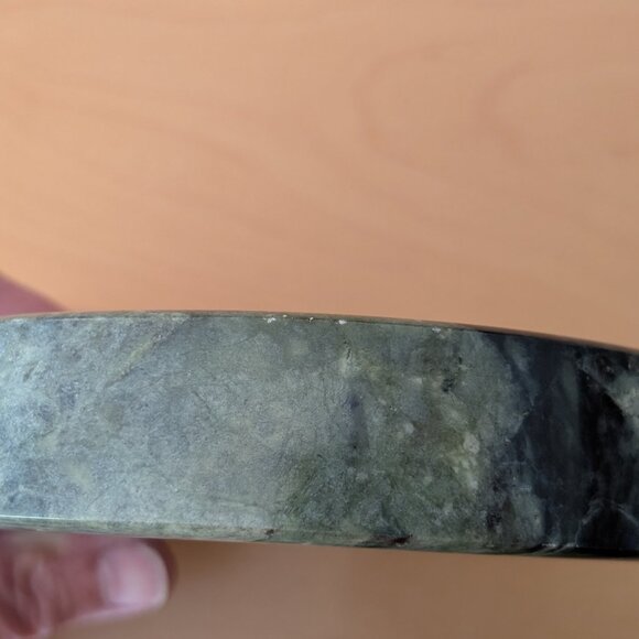 Vintage Mid-Century Green Marble Round Ashtray - Picture 6 of 6